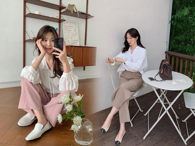 Nhìn hội gái Hàn diện quần âu màu be đẹp mê, nàng công sở sẽ muốn sắm ngay vài chiếc 76 Hội sành điệu hay mix quần âu với 4 kiểu giày bệt, vừa thanh lịch lại chuẩn tôn dáng