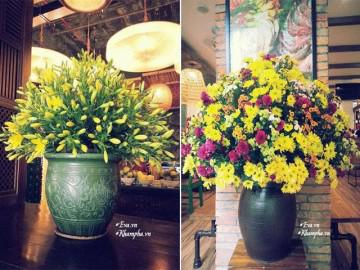 Học cách cắm bình hoa khủng chơi Tết vừa nhanh vừa đẹp như mẹ Hà thành