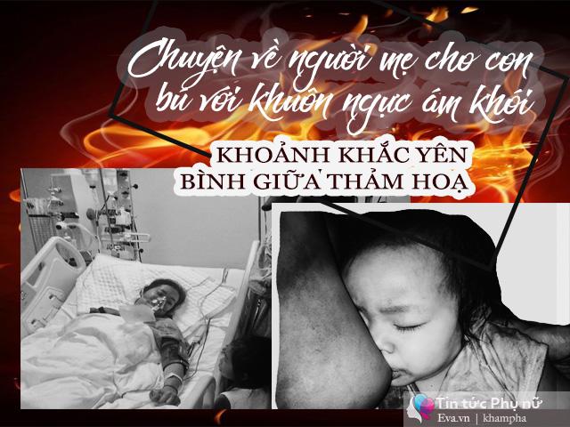 Mẹ trẻ cho con bú với khuôn ngực ám khói - Khoảnh khắc lay động giữa biển lửa Carina
