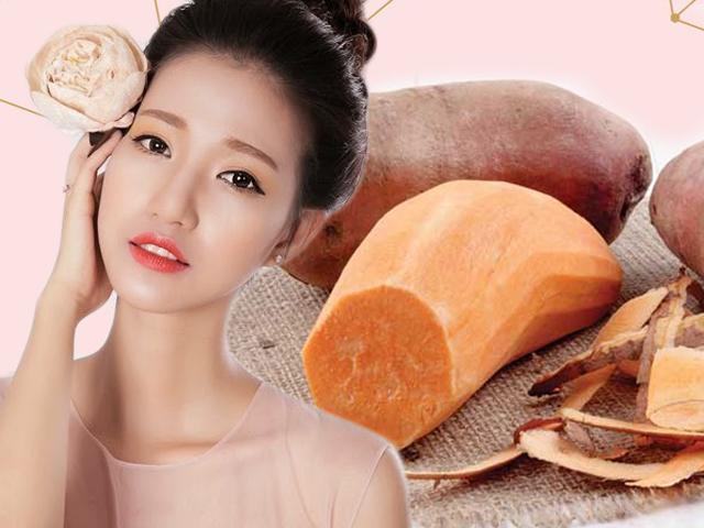 Chỉ 1 củ khoai lang là bạn có ngay 2 công thức dưỡng trắng giúp da sáng bừng mịn màng