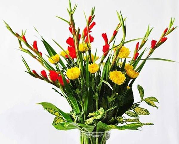 Cách cắm hoa lay ơn để bàn thờ đẹp và tươi lâu ngày Tết - 6