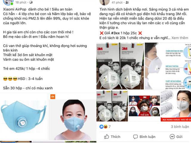 Nở rộ dịch vụ kinh doanh online khẩu trang chống virus corona