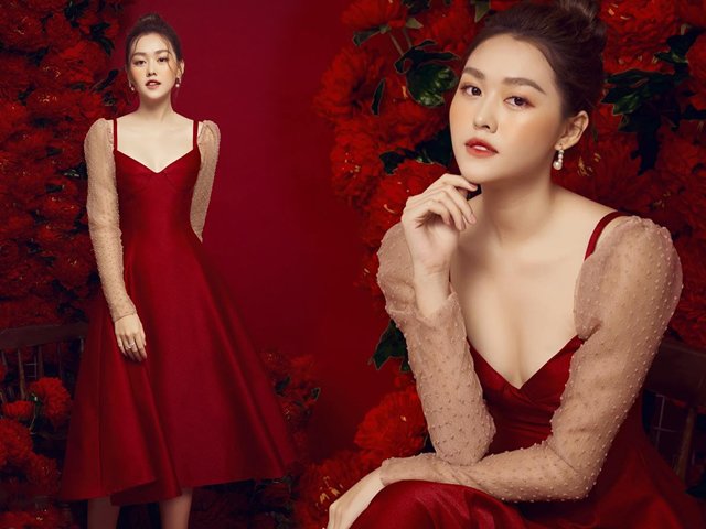 Á hậu Tường San chơi Valentine sớm với loạt váy đỏ xinh hết phần thiên hạ