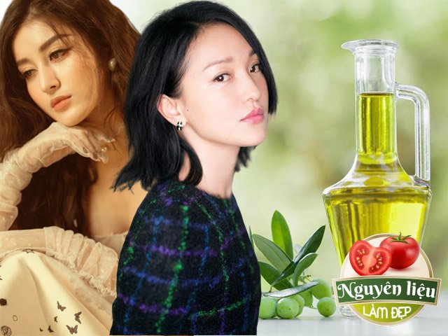 Học lỏm bí quyết dưỡng nhan với dầu oliu của sao: Huyền My ủ tóc, Châu Tấn dưỡng da