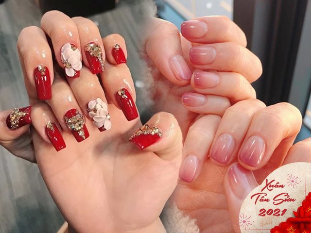Làm tóc rồi chớ quên bộ mặt bàn tay, mách nàng loạt mẫu nail đẹp đỉnh đón lộc năm mới