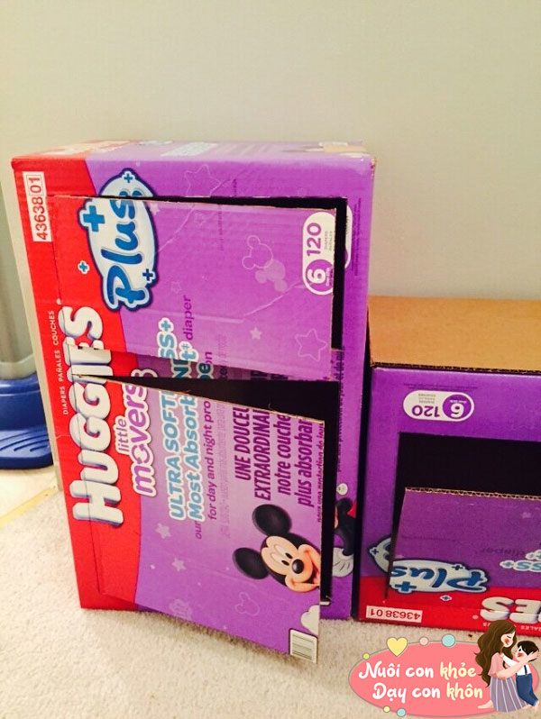 4 trò chơi mẹ tự tay làm bằng thùng carton, giúp trẻ đỡ chán khi ở nhà mùa dịch - 9