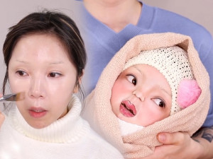 Phát sốt với màn makeup thành em bé của youtuber người Hàn, dễ thương nhưng hơi kì dị