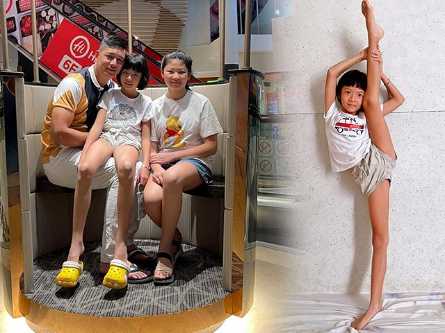 Đúng là con nhà tông, công chúa út nhà Bình Minh mới 8 tuổi đã có đôi chân chuẩn siêu mẫu