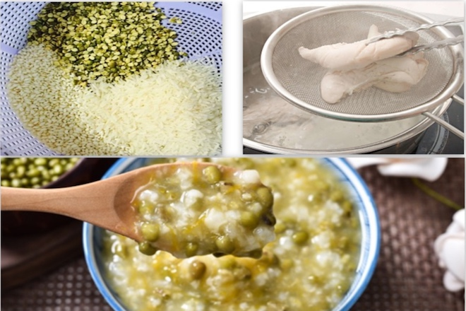Hướng dẫn cách nấu cháo gà đậu xanh cho bé ăn dặm - 5