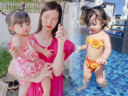 Con gái Đông Nhi diện đồ tắm 2 mảnh, ra dáng Hoa hậu biển nhí, được mẹ khen siêu 3 vòng