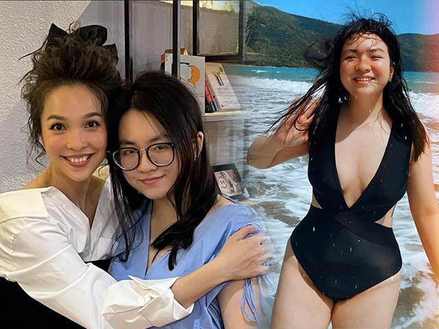 Từng giảm 25kg, con gái Hiền Thục thả dáng xinh đẹp với bikini, hưởng gen chân dài của mẹ