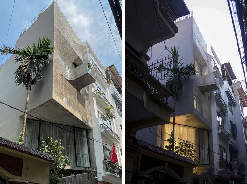 Ngôi nhà 30m² ở Hà Nội mát mẻ nhờ tấm da lưới - 4
