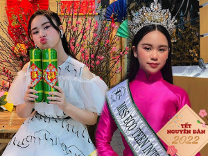 Cái Tết đầu tiên đạt Hoa hậu quốc tế của bé gái Việt 13 tuổi cao 1m68