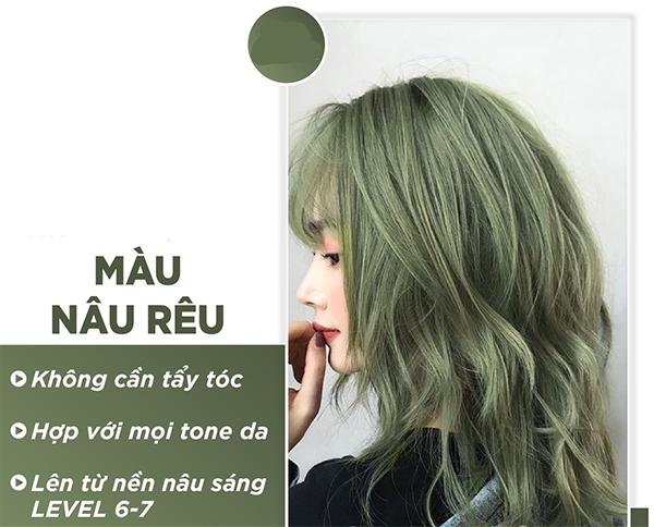 Thuốc Nhuộm Tóc Màu NÂU RÊU Nam Không Tẩy  LUXURY HAIR  TN011  Shopee  Việt Nam
