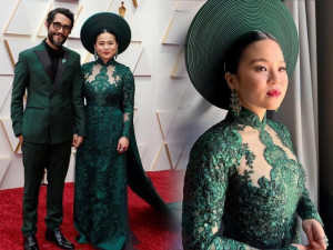 Áo dài Việt Nam xuất hiện lung linh và quyền lực tại thảm đỏ Oscar 2022