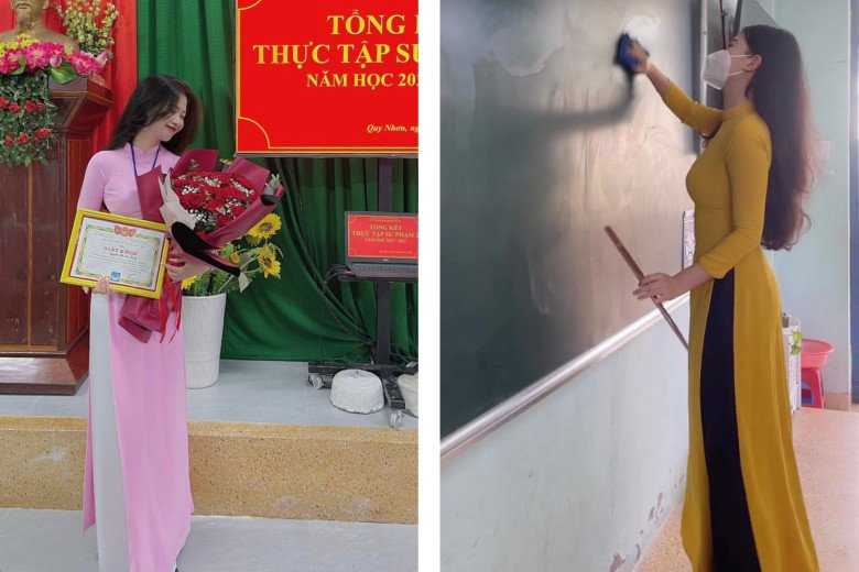 Cô giáo tiểu học Việt Nam xinh như mộng, đi dạy ăn mặc hút amp;#34;triệu viewamp;#34;, đẹp chuẩn minh tinh - 3