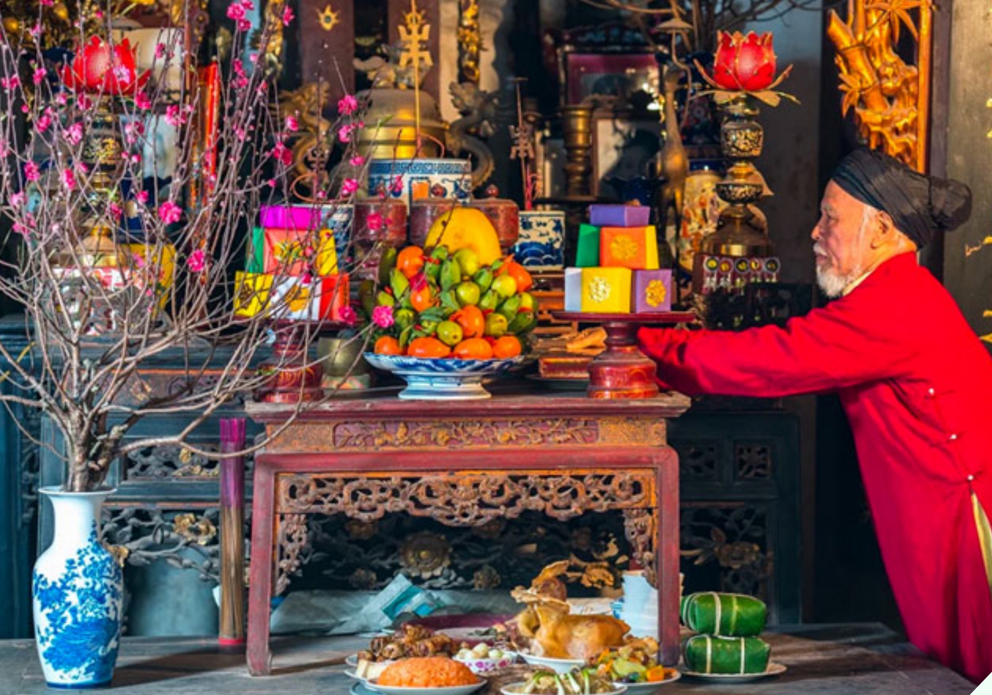 Mâm cúng Giao thừa trong nhà, ngoài sân Tết Quý Mão 2023 gồm những gì?