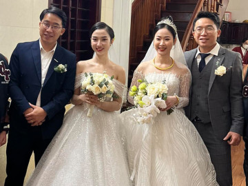 Đám cưới lạ ở Nghệ An: Anh em song sinh cưới vợ trong cùng 1 ngày, nhan sắc 2 cô dâu cực phẩm ai cũng trầm trồ