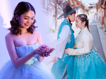 Thiện Nhân hiếm hoi diện đồ kiệm vải khoe vai trần, khéo khẳng định chủ quyền bên người yêu đồng giới