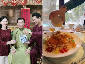 Con dâu mới của tỷ phú Johnathan Hạnh Nguyễn thích thú với món ăn phát tài, nghe lời chúc mà ngập sự giàu có