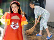Hoa hậu cũng phải mặc đồ bộ, mang dép lê đi làm vườn, không tin cứ nhìn Nguyễn Trần Khánh Vân!