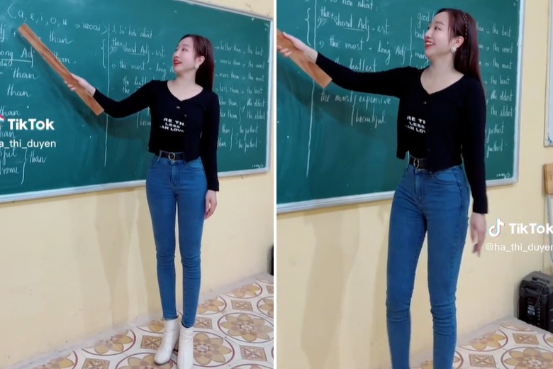 amp;#34;Giáo viên môn Toán xinh đẹp nhất Vĩnh Phúcamp;#34; đi dạy mặc váy bó sát, mang giày cao gót nhọn, gây tranh cãi từ ý kiến khác nhau - 8