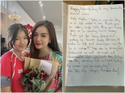 Học trường quốc tế, con gái Trương Ngọc Ánh viết thư cho mẹ, đếm mãi mới có đúng 3 từ tiếng Việt
