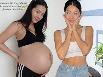 Ác nữ giật bồ Hương Giang bầu con so lớn không đi nổi, 4 tháng sau sinh giảm liền 23kg, bí kíp gói gọn 2 chữ