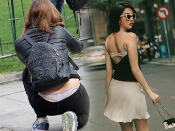 Chẳng thèm giấu, nhiều chị em mặc áo lót lộ thiên ra công cộng, người qua đường ái ngại nhìn
