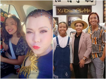 Làm mẹ - Việt Hương hiếm hoi lộ ảnh đầu trọc bên con gái 14 tuổi, bé cao lớn hơn mẹ, giống 2 chị em
