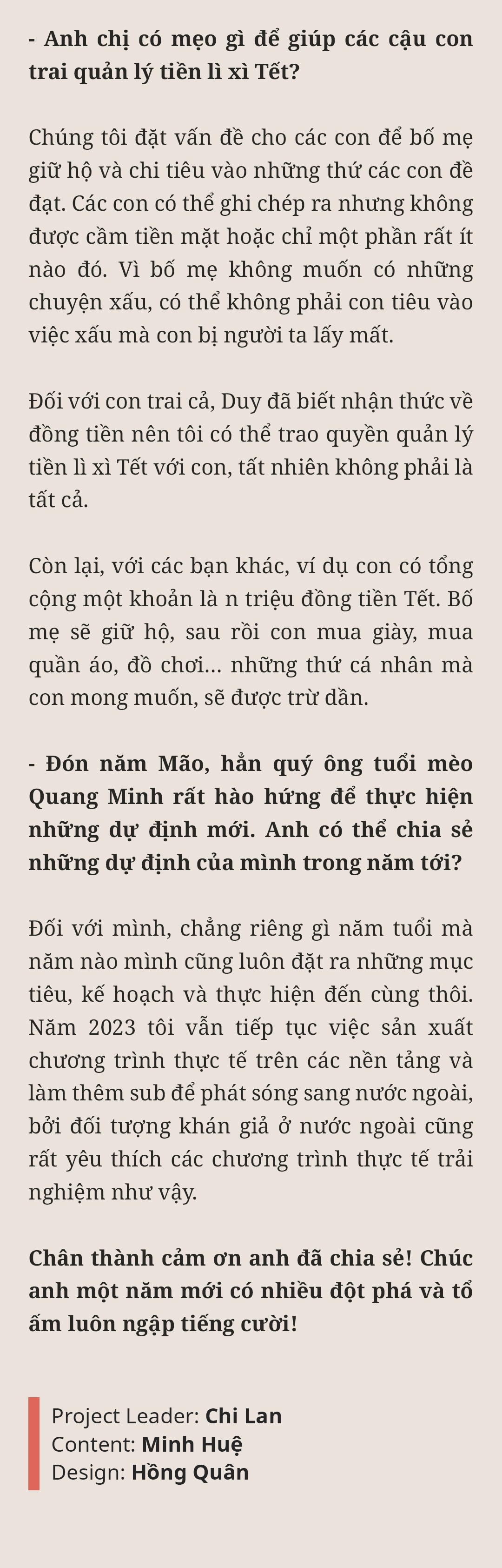 MC Trần Quang Minh: amp;#34;Nếu mừng tuổi ít, các con thấy buồn một thì mình tủi thân mườiamp;#34; - 36