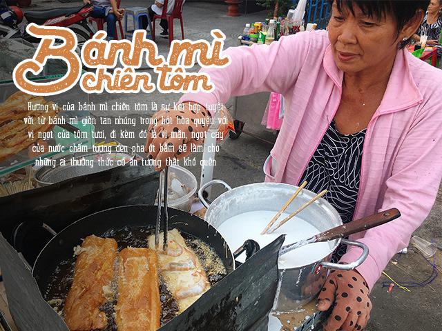 Hàng bánh mì chiên tôm 10 nghìn/chiếc thơm nức mũi khu phố Tây Sài thành