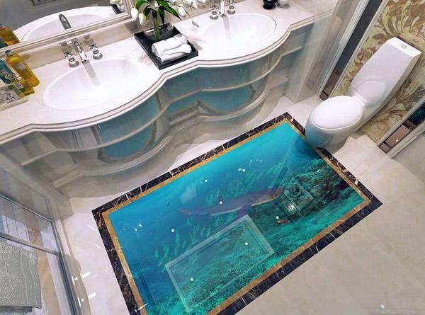 16 kiểu sàn nhà tắm 3D đẹp xuất sắc, sống động như thật khiến bạn ...