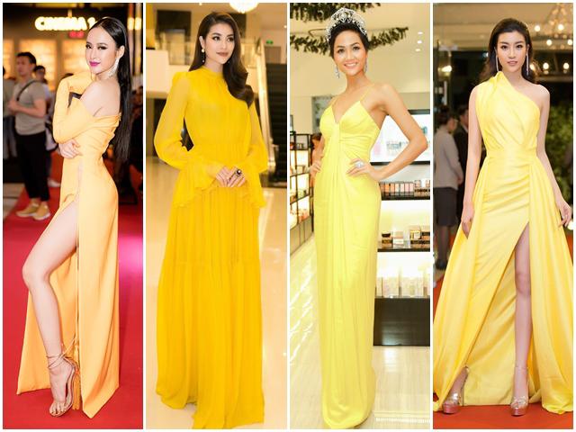 Hoa hậu H Hen Niê, Đỗ Mỹ Linh mang sắc vàng công phá mạnh mẽ làng mốt Việt