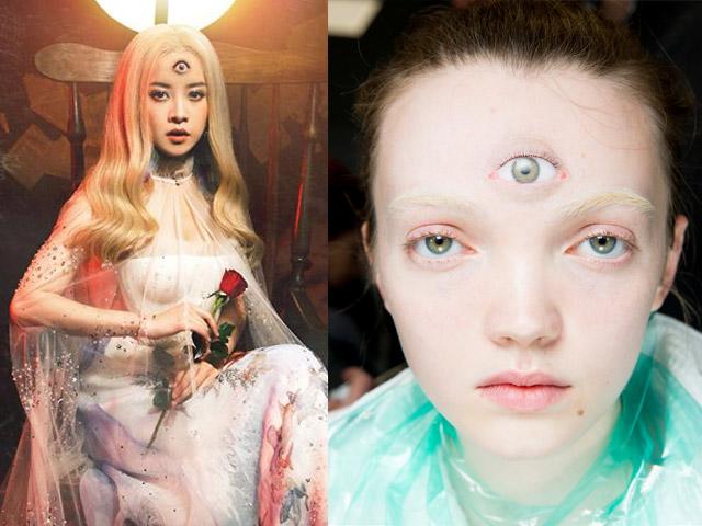 hoang hot khi chi pu bong nhien "moc them" con mat thu 3, giong het nguoi mau gucci - 3