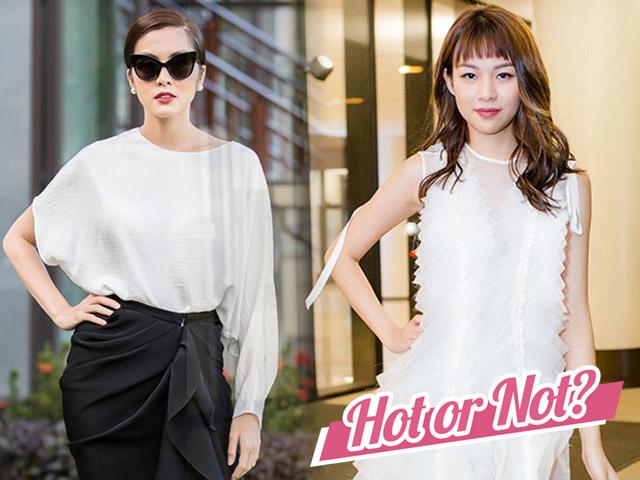 Cùng mặc đen trắng mà Hà Tăng vẫn sáng ngời, phong cách Phí Phương Anh giảm phong độ