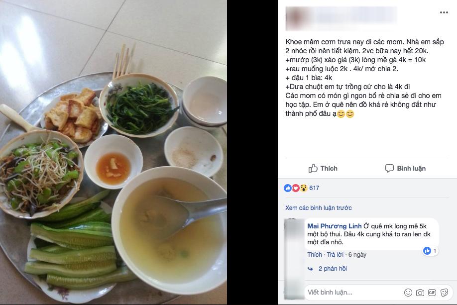 me bau an mam com 2 nguoi 20 nghin, moi long ga la "dam", chi em nhin lai khen ngon - 1