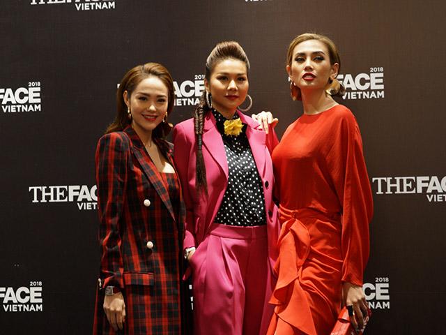 Thanh Hằng, Minh Hằng và Võ Hoàng Yến đồng loạt thắp sáng thảm đỏ The Face 2018