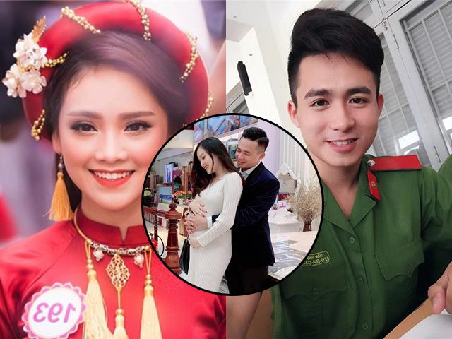 Mỹ nhân Hoa hậu Việt Nam mang bầu với hotboy cảnh sát, vác bụng đi học không ai biết