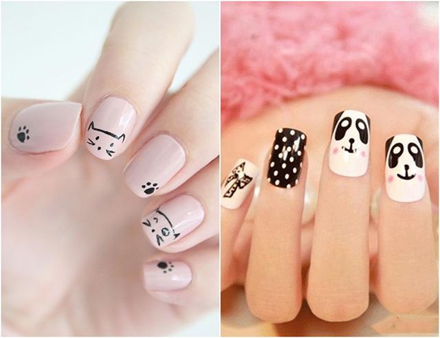 Hình vẽ móng tay dễ thương  Cute nails Bears nails Cute nail art