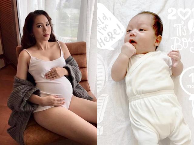 Tròn 1 tháng sinh con, siêu mẫu Ngọc Thạch lần đầu khoe cận mặt quý tử đẹp như thiên thần