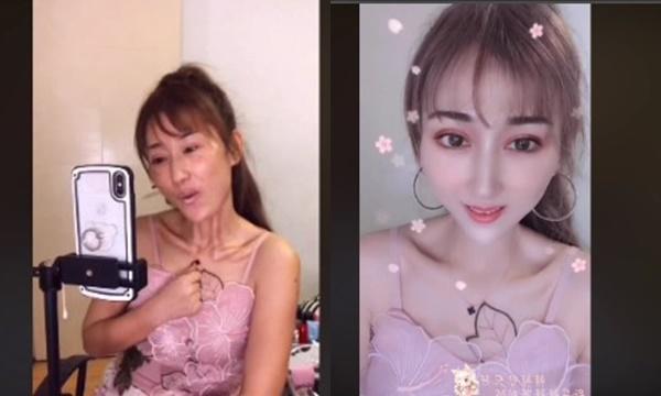 Lật tẩy nhan sắc thật của các hotgirl livestream, da nhăn nheo, chảy xệ như bà lão