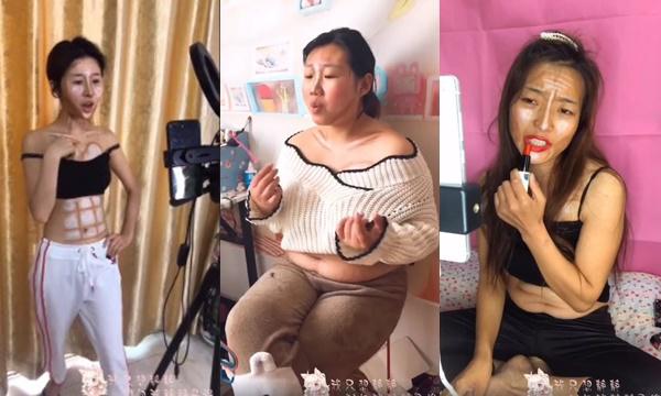 Lật tẩy nhan sắc thật của các hotgirl livestream, da nhăn nheo, chảy xệ như bà lão