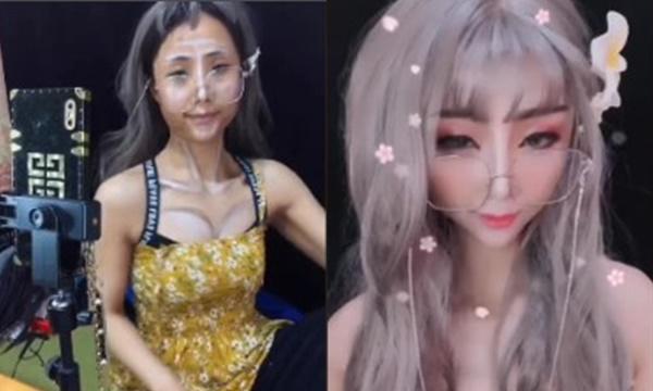 Lật tẩy nhan sắc thật của các hotgirl livestream, da nhăn nheo, chảy xệ như bà lão