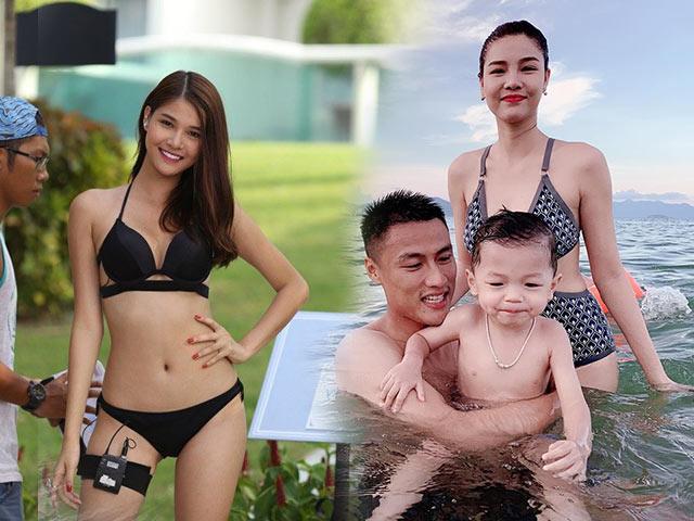 Cưới cầu thủ bị HLV Park bơ, người mẫu từng được Khắc Tiệp cưng giờ bụng bầu bán trái cây