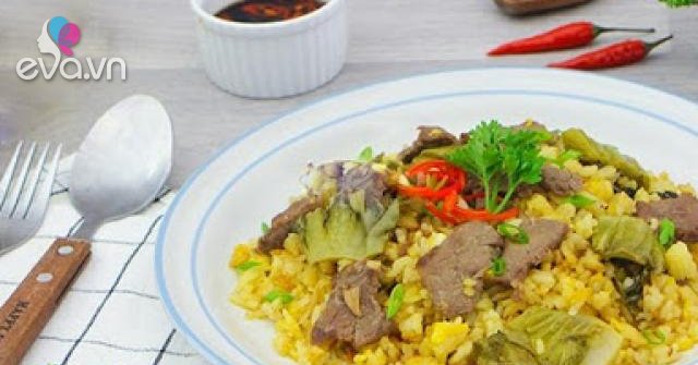 Cách làm cơm rang dưa bò ngon, đơn giản tại nhà