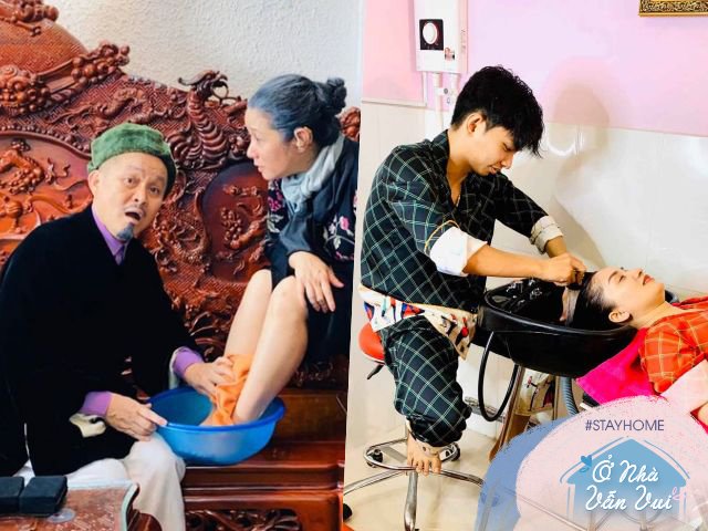 Sao Việt ở nhà cách ly: Phan Hiển chăm Khánh Thi chưa bằng Xuân Hinh rửa chân cho vợ