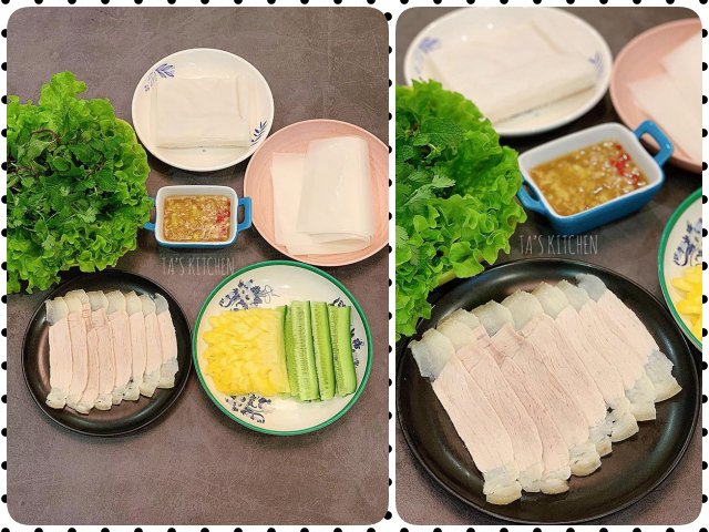 Cuối tuần nắng to, làm ngay bánh tráng cuốn thịt heo hai đầu da ngon đẹp như nhà hàng