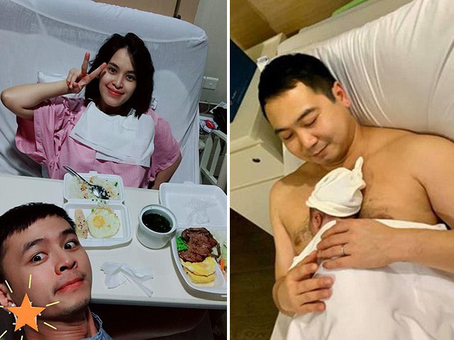 Vợ vừa sinh, ông xã Lan Khuê, Tú Vi đã vấp tranh cãi vì bức ảnh trong phòng phụ sản