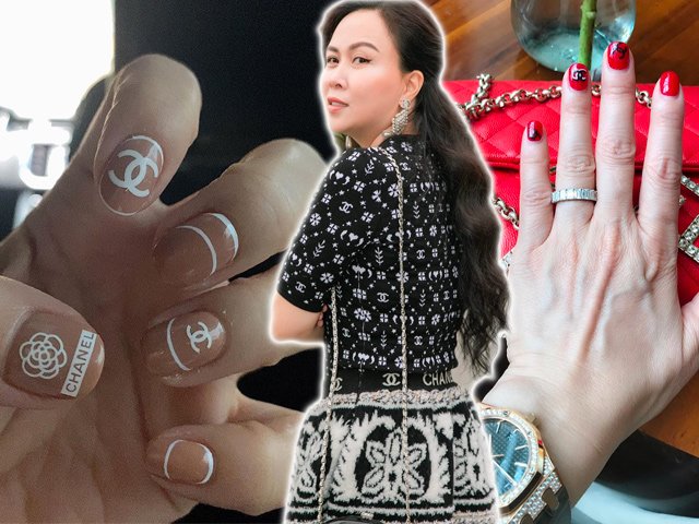Sang chảnh như Phượng Chanel, sơn móng tay thôi vẫn cứ phải dát logo hàng hiệu